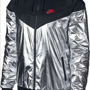 Brand new nike wind breaker reflective silver